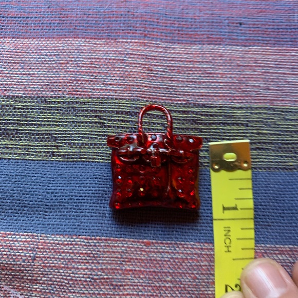 Ruby red purse brooch - Picture 7 of 7